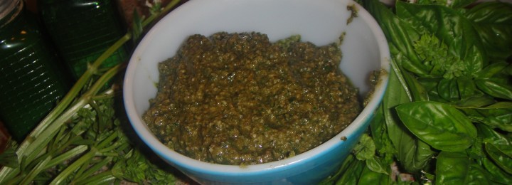 Making Pesto from Homegrown Basil